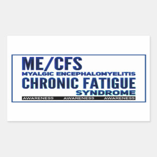 ME/CFS Chronic Fatigue Awareness Blues Rechteckiger Aufkleber