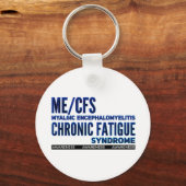 ME/CFS Chronic Fatigue Awareness Blues Schlüsselanhänger (Rückseite)