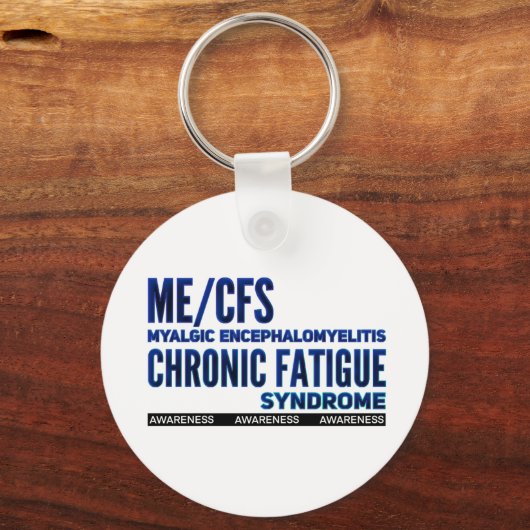 ME/CFS Chronic Fatigue Awareness Blues Schlüsselanhänger (Vorderseite)