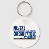 ME/CFS Chronic Fatigue Awareness Blues Schlüsselanhänger (Rückseite)