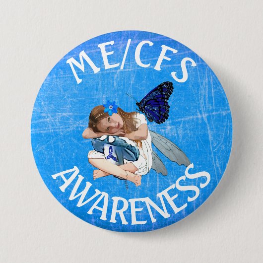 ME/CFS Chronic Fatigue Syndrome Awareness Button (Vorderseite)