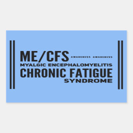 ME/CFS Chronic Fatigue Syndrome Awareness Rechteckiger Aufkleber