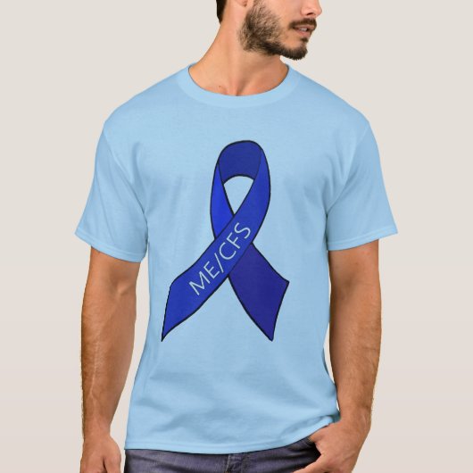ME/CFS Chronic Fatigue Syndrome Awareness Ribbon T-Shirt (Vorderseite)