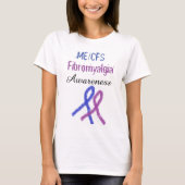 ME/CFS Fibromyalgia Ribbon Awareness Shirt (Vorderseite)