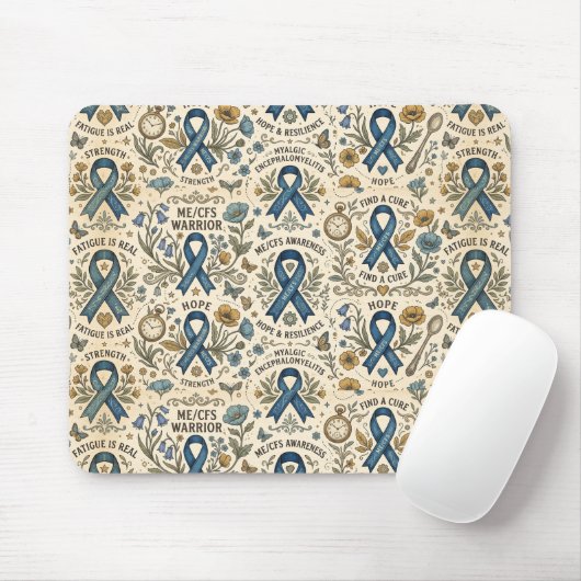 ME/CFS-Krieger mit chronischer Erschöpfung Mousepad (Mit Mouse)