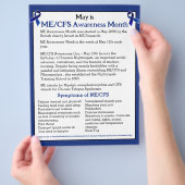 ME/CFS Sensibilisierungsmonat, Tag und Woche Flyer (Hand)