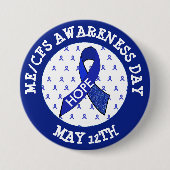 ME/CFS Syndrome Awareness Day May 12 Ribbon Button (Vorderseite)