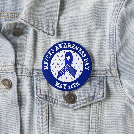 ME/CFS Syndrome Awareness Day May 12 Ribbon Button (Beispiel)