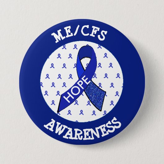 ME/CFS Syndrome Awareness Ribbon Button (Vorderseite)