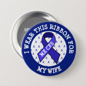 ME/CFS Syndrome Awareness Ribbon Button (Vorne & Hinten)