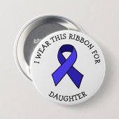 ME/CFS Syndrome Awareness Ribbon Button (Vorne & Hinten)
