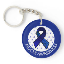 ME/CFS Syndrome Awareness Ribbon Classic Round St.