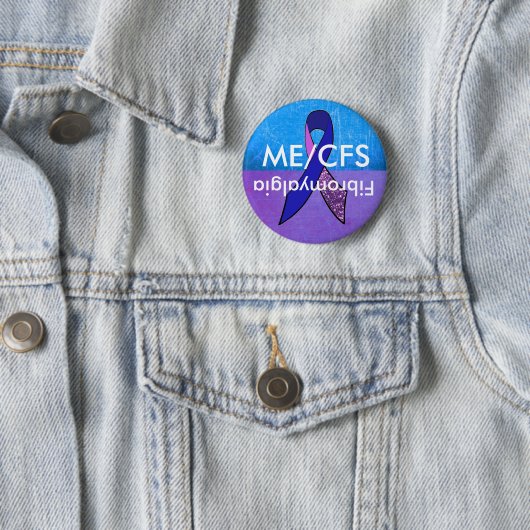 ME/CFS und Fibromyalgia Awareness Button (Beispiel)