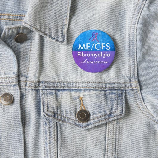 ME/CFS und Fibromyalgia Awareness Button (Beispiel)