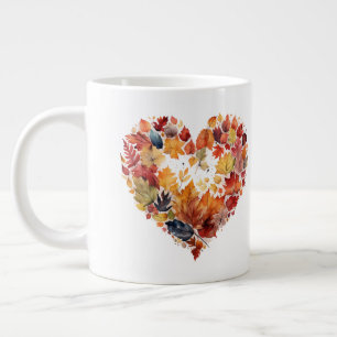 Me Core Essentials Botanical Heart Herbstblätter Jumbo-Tasse