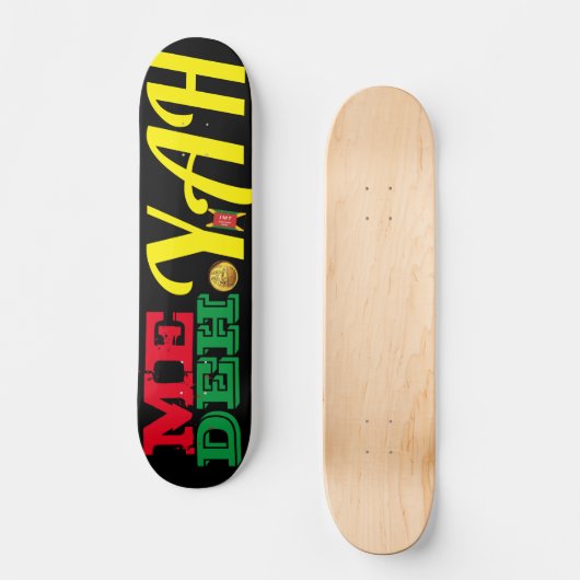 ME DEH YAH JMT REGGAE 7 3/4" Skateboard Deck (Vorderseite)
