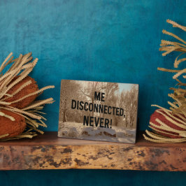 “Me Disconnected? Never!” Fotoplatte