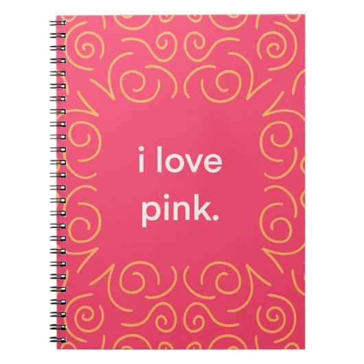 Me encanta la música espresso rosa. notizblock (Vorderseite)