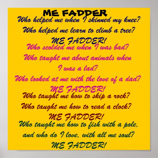 ME FADDER Papa-Plakat Poster (Vorne)