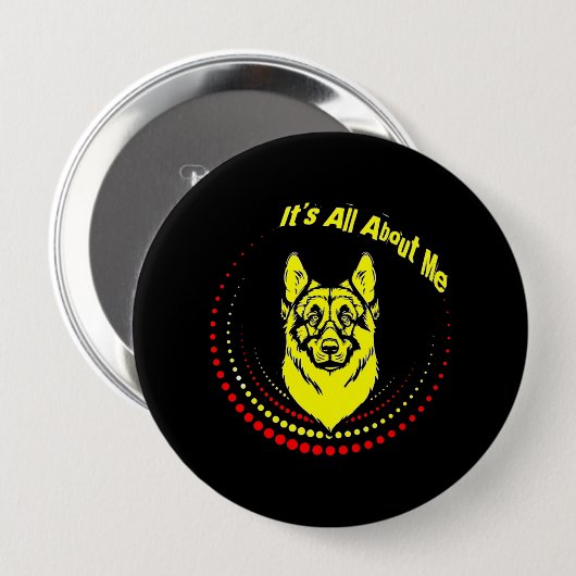 Me German Shepherd Button (Vorne & Hinten)