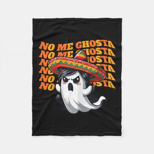 Me Ghosta Funny Mexican Halloween Ghost Women Fleecedecke (Vorderseite)