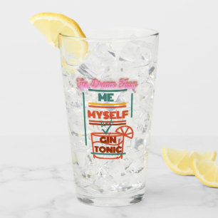 'Me & Gin Tonic Dream Team' Glass Tumbler
