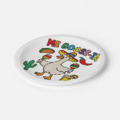 Me Goose-Ta Funny mexikanisches Spanisches Gänse Pappteller (Schrägansicht)