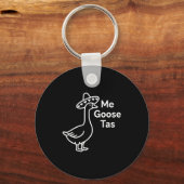 Me Goose Tas Funny Mexican Goose Pun Silly Goose C Schlüsselanhänger (Vorderseite)