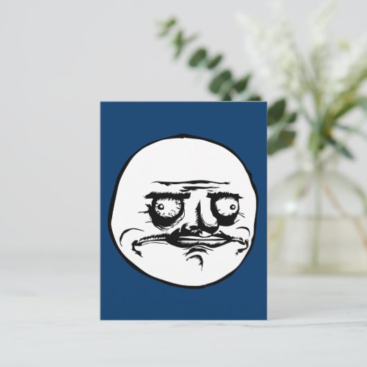 Me Gusta Face Meme Postkarte (Stehend Vorderseite)