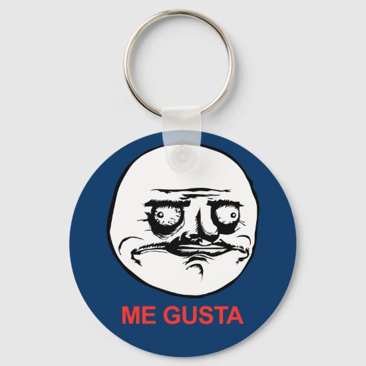 Me Gusta Face Meme Schlüsselanhänger (Vorderseite)