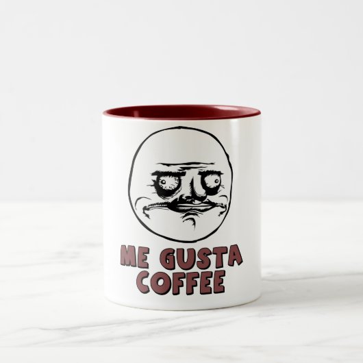 Me Gusta Meme Coffe Mug Zweifarbige Tasse (Mittel)