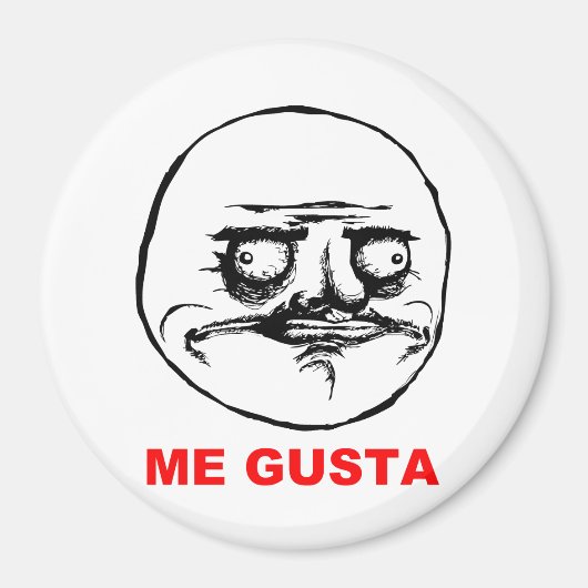 Me Gusta Rage Face Meme Magnet (Vorne)