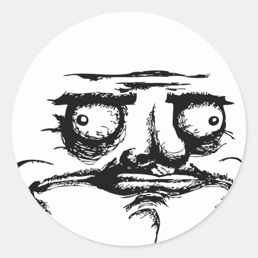 Me Gusta Runder Aufkleber (Vorderseite)