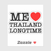 ME LIEBE THAILAND LONGTIME AUFKLEBER (Blatt)