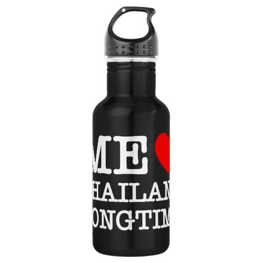 ME LIEBE THAILAND LONGTIME EDELSTAHLFLASCHE (Vorderseite)