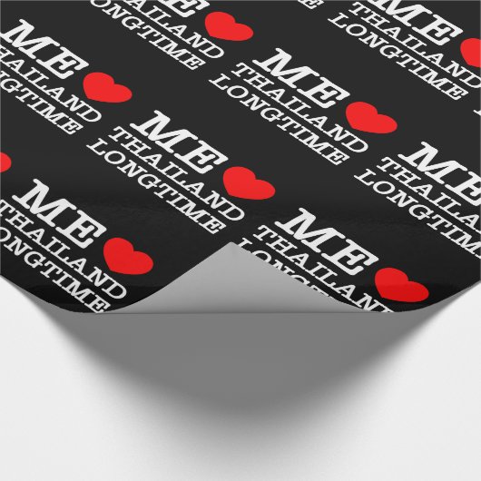 ME LIEBE THAILAND LONGTIME GESCHENKPAPIER (Ecke)