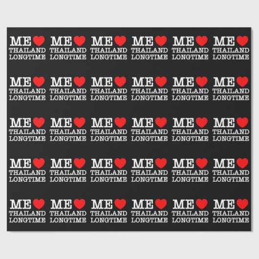 ME LIEBE THAILAND LONGTIME GESCHENKPAPIER (Flach)
