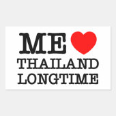 ME LIEBE THAILAND LONGTIME RECHTECKIGER AUFKLEBER (Vorderseite)