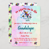 Me lo dijo un pajarito - Arte Mexicano Digital Einladung (Vorne/Hinten)