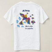 Me lo dijo un pajarito' - Arte mexicano editable T-Shirt (Design Rückseite)