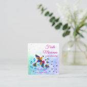 "Me lo dijo un pajarito" Arte Popular Mexicano Quadratische Visitenkarte (Stehend Vorderseite)