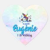 "Me lo dijo un pajarito" - Editable Herz-Aufkleber (Vorderseite)