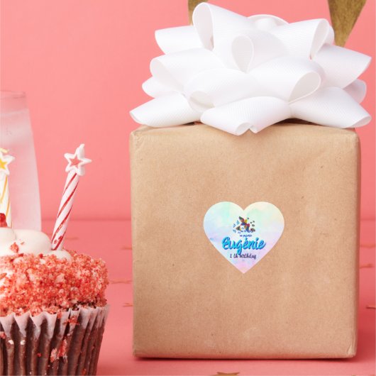 "Me lo dijo un pajarito" - Editable Herz-Aufkleber (Party)