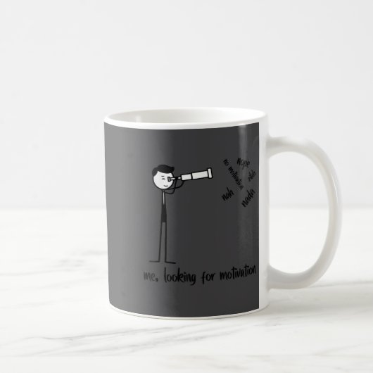 Me Looking For Motivation Funny Stickman Figures  Kaffeetasse (Rechts)