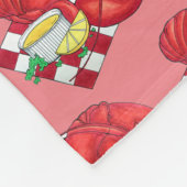 ME Maine Lobster Shack Seafood Dinner Red Gingham Fleecedecke (Ecke)