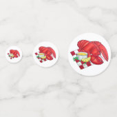 ME Maine Lobster Shack Seafood Dinner Red Gingham Konfetti (Vorderseiten)