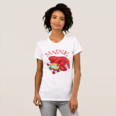 ME Maine Lobster Shack Seafood Dinner Red Gingham T-Shirt (Vorne ganz)