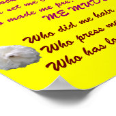 ME MUDDER Gedicht Poster (Ecke)