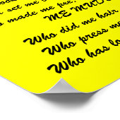 ME MUDDER Gedicht Poster (Ecke)