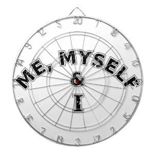 Me Myself And I Typografie Dartscheibe